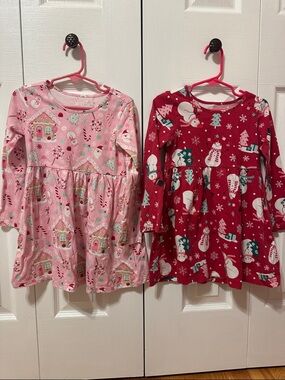 The Children's Place Girls' Holiday Nightgown Set - Pink & Red